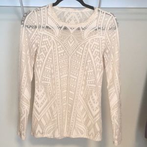 BCBGMAXAZRIA Bodycon Long Sleeve Top